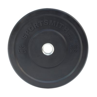 Olympic Rubber Bumper Plate | Sportsmith&trade; | 35lb | Black
