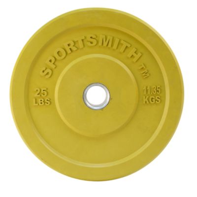 Olympic Rubber Bumper Plate | Sportsmith&trade; | 25 Lb | Yellow