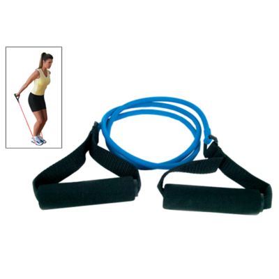 Resistance Tube with Foam Grips | Heavy Resistance 10.5 - 14.5 Lbs | Blue